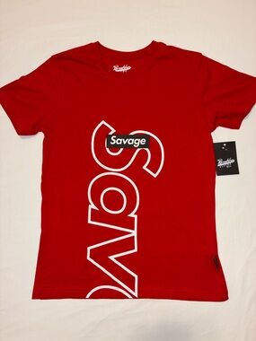 Brooklyn Cloth Red 'Savage' Graphic Tee